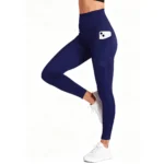 Cross-border Bestseller Pocketed High-waisted Tummy Control Shapewear Yoga Leggings European American Leopard Print Spring