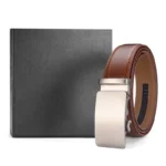 Cross-border Men's Alloy Buckle Cowhide Belt Automatic Simple Versatile Suitable Business Casual Jeans Customizable Logo