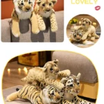Polyester Stuffed Lion Lion Plush Toy Forest Cotton Stuffed Tiger /leopard Plush Toy With Pp Cotton Filling