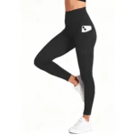 Cross-border Bestseller Pocketed High-waisted Tummy Control Shapewear Yoga Leggings European American Leopard Print Spring