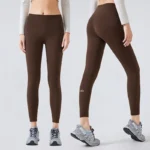 Wholesale Fleece-lined Yoga Pants Women's High-waist Butt-lifting Sports Running Training Pilates Fitness Cropped