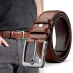 Wholesales Paul's Genuine Vintage Retro Fashion Business Casual Dress Belt For Men & Seniors Alloy Pin Buckle