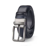 Men's Cow Hide Belt With Rotating Alloy Pin Buckle High-end Korean-style Waistband Accessory