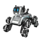 Eight-wheel Stunt Mechanical Dog Electric Watch-sensing Intelligent 4-channel Robot Toy Usb Cable Obstacle Avoidance Remote