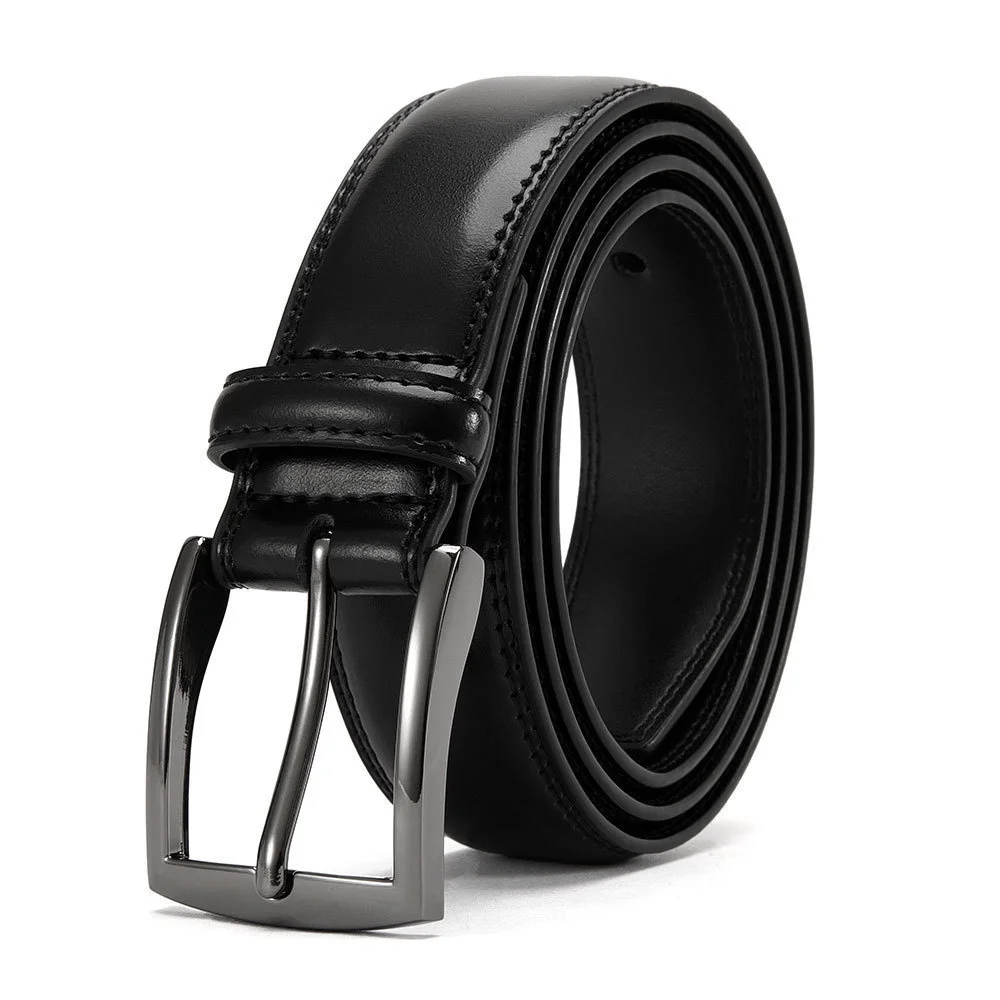 Wenzhou Men's Genuine Leather Cowhide Alloy Pin Buckle Casual Belt-wholesale Simple All-match