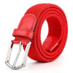 Wholesale Men's Women's Elastic Belt Casual Elastic Knitting Pin Buckle Student Belt Comfortable Braided Jeans Belt