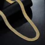 925 Sterling Silver Luxury Bou Cheron Delilah Mesh Gold Plated Scarf Necklace Bracelet Earrings Set
