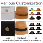 High Quality Cheap Fashion Custom Printed Blank Adult Design Your Own Men Wide Brim Fedora Hats