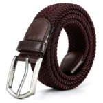 Wholesale Men's Women's Elastic Belt Casual Elastic Knitting Pin Buckle Student Belt Comfortable Braided Jeans Belt
